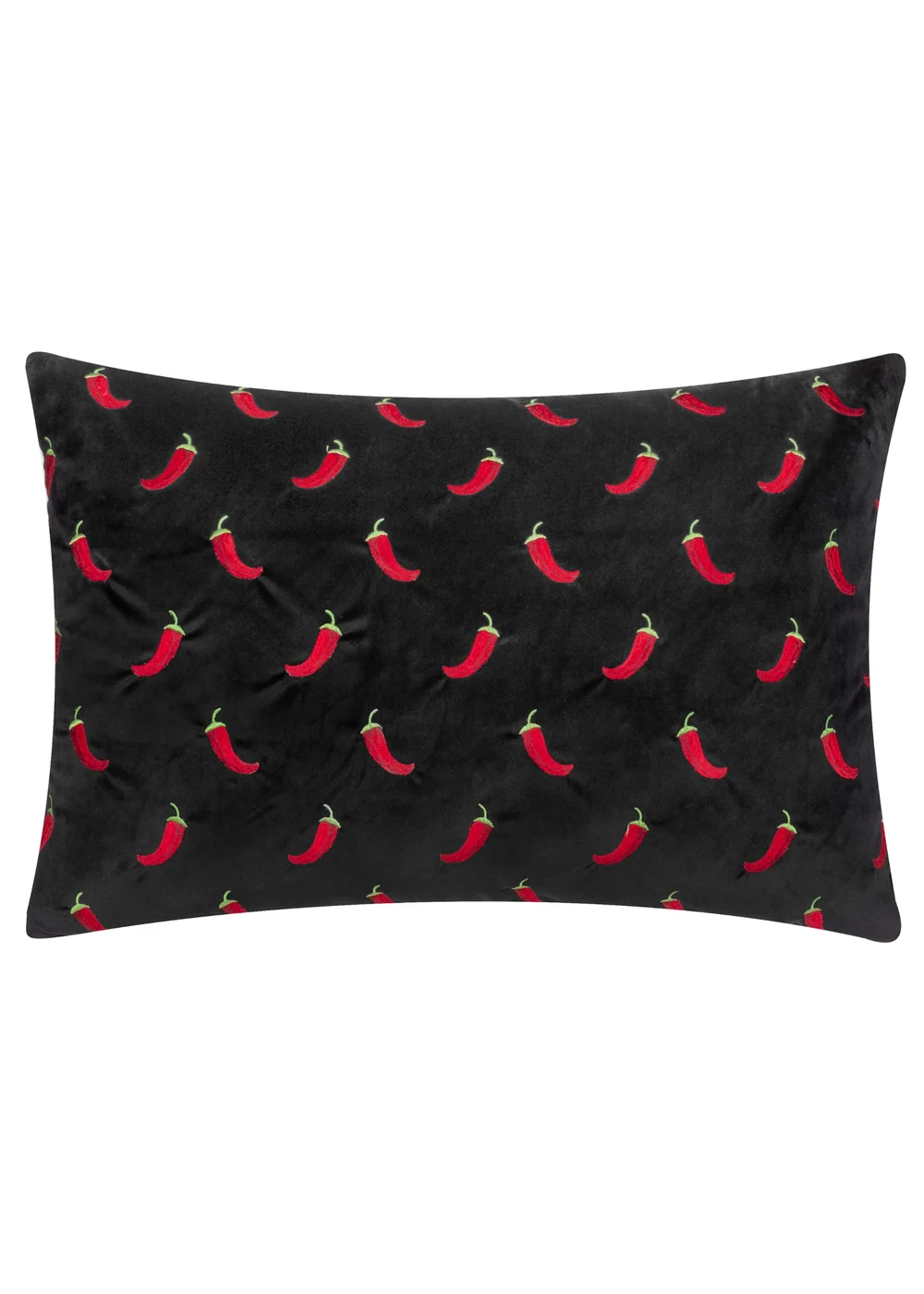 furn. Chillies Embroidered Filled Cushion (40cm x 60cm) - One Size Image 1