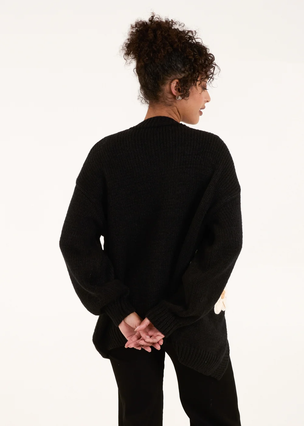 Blue Vanilla Black Daisy Large Flower Cardigan - Small/Medium Image 2