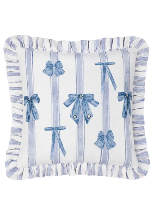 furn. Noortje Ruffle Bows Cotton Filled Cushion (43cm x 43cm) - 45cm x 45cm Image 2