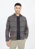 Brave Soul Black Cotton Blend Long Sleeve Check Shirt - Large Image 1