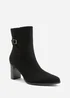 Where's That From Black Suede Winter Wide-Fit Block Heel Boots - 4 Image 2