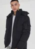 Brave Soul Black Padded Jacket with Detachable Hood - L Image 3