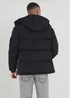 Brave Soul Black Padded Jacket with Detachable Hood - L Image 2