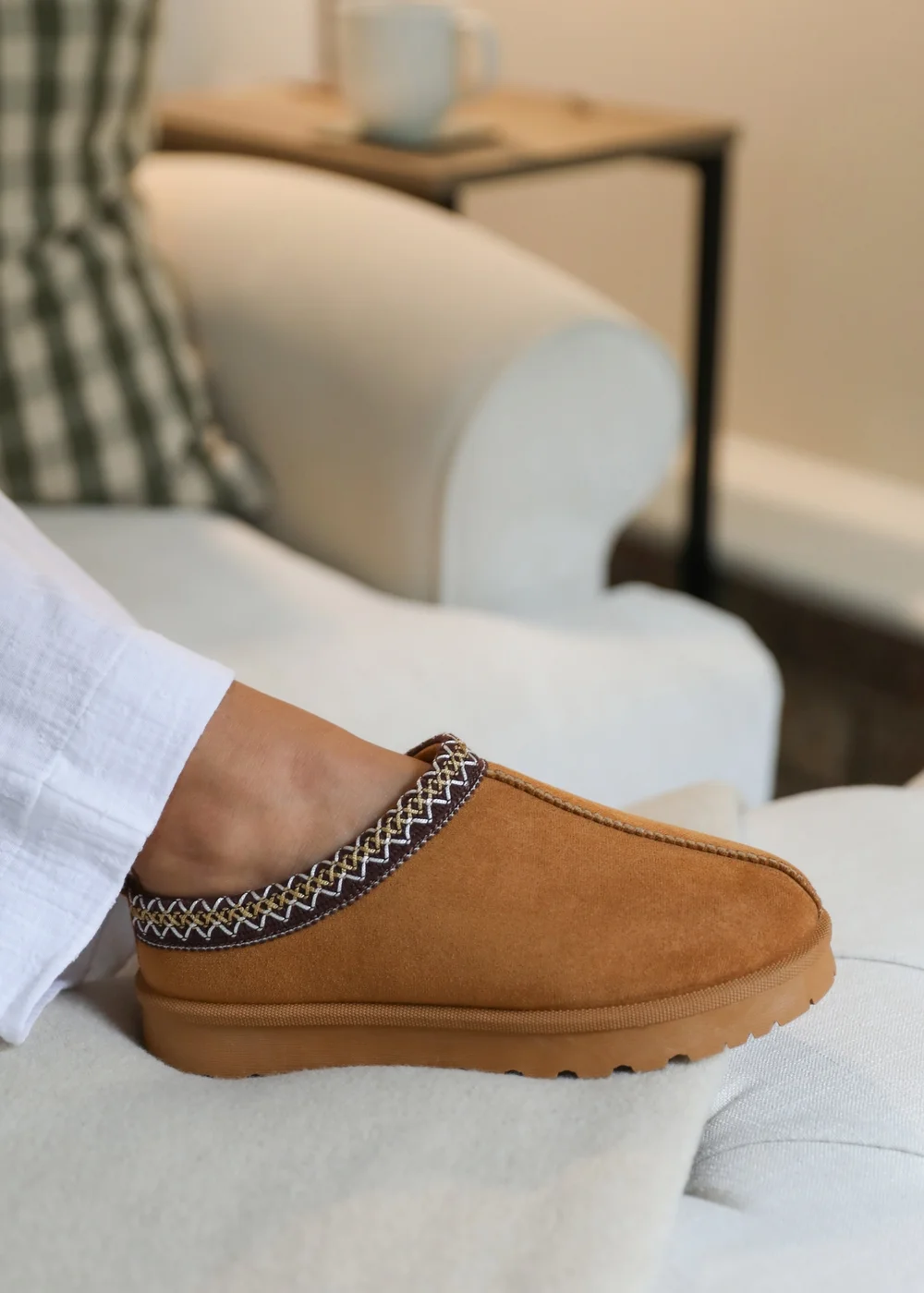 Where's That From Pine Chestnut Faux-Faux Suede Fur Lining Slipper Boots - 7 Image 2