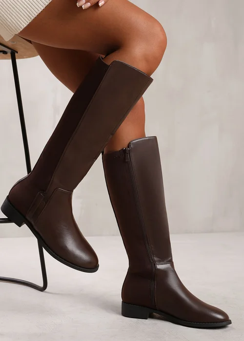 Where's That From Parker Dark Brown Knee High Boots - Size 8 Image 1