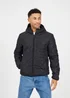 Brave Soul Black Short Heat Seal Padded Hooded Jacket - XL Image 1