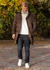 Brave Soul Brown Longline Hooded Padded Puffer Jacket - S Image 2