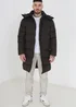 Brave Soul Brown Longline Hooded Padded Puffer Jacket - S Image 5