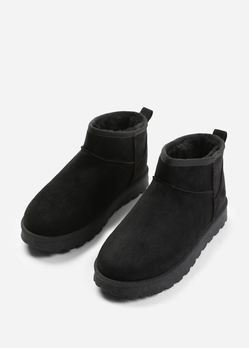 Where's That From Black Faux-Faux Suede Maple Faux Fur Slipper Boots - 6 Image 3