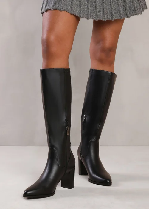 Where's That From Hawthorn Black Block Heel Knee High Boots - Size 5 Image 1