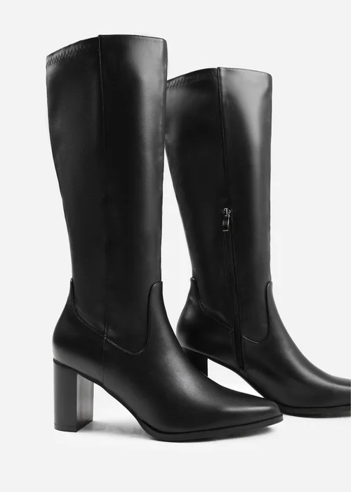 Where's That From Hawthorn Black Block Heel Knee High Boots - Size 5 Image 3