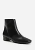 Where's That From Philadelphia Black Pu Block Heel Ankle Boots - Size 8 Image 2