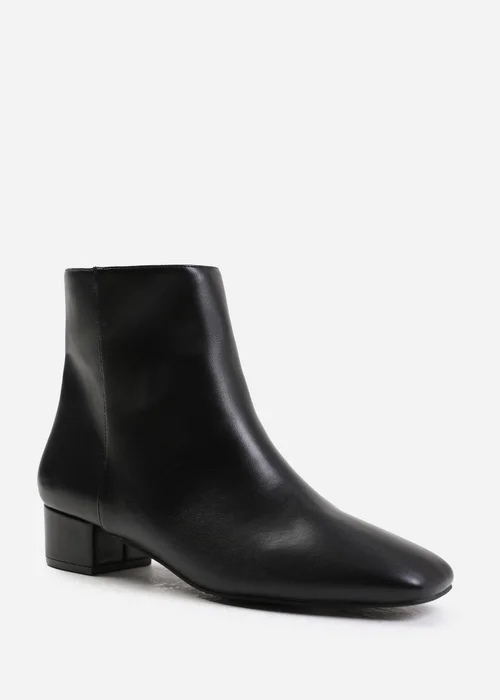 Where's That From Philadelphia Black Pu Block Heel Ankle Boots - 6 Image 1