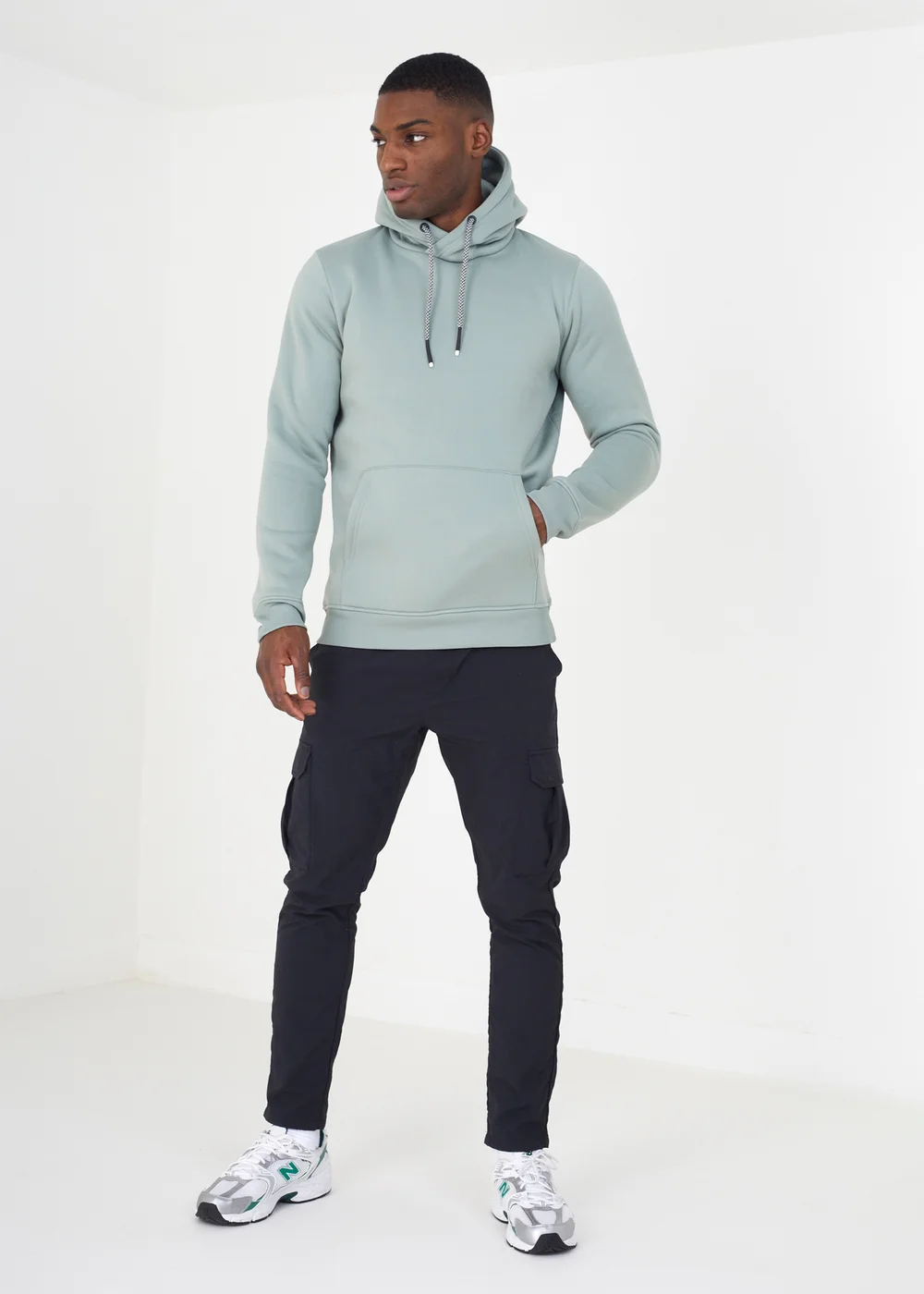 Brave Soul Green Hoody With Kangaroo Pocket - XL Image 3