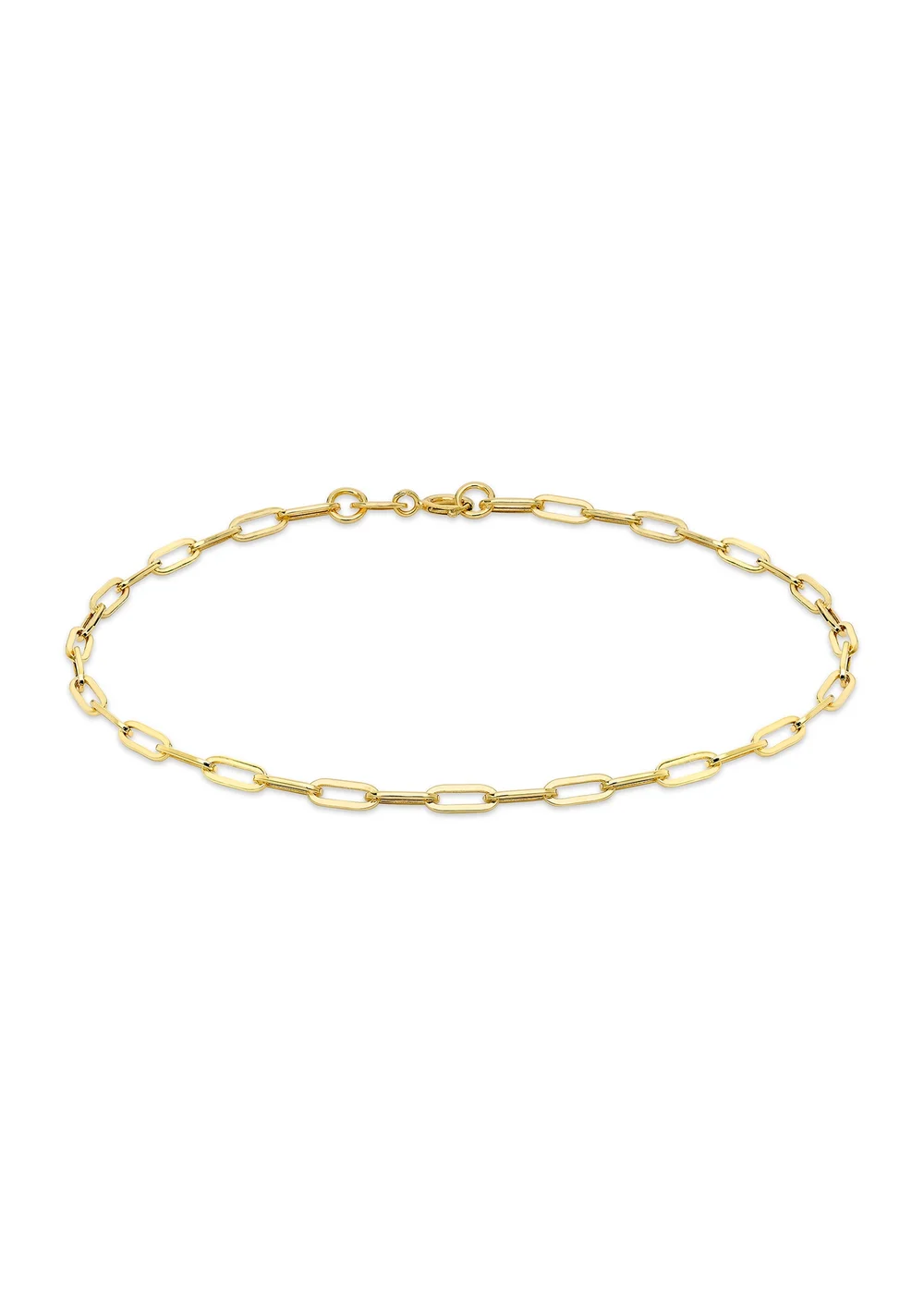 Golden Moments 9ct Yellow Gold Paper Chain Bracelet - One Size Image 1