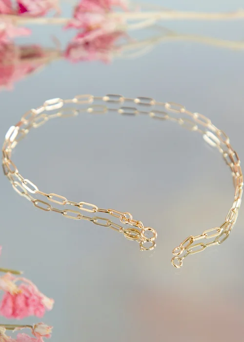 Golden Moments 9ct Yellow Gold Paper Chain Bracelet - One Size Image 2