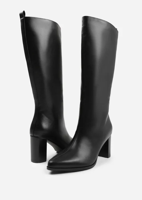 Where's That From Elder Black Block Heel Knee High Boots - Size 3 Image 3