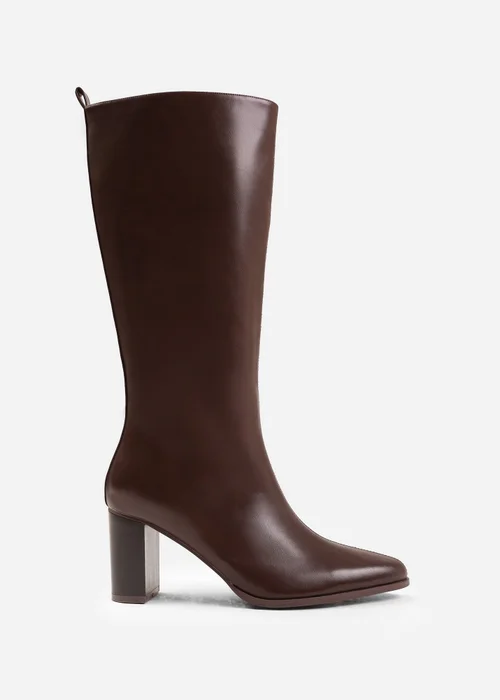 Where's That From Elder Brown Block Heel Knee High Boots - 8 Image 1