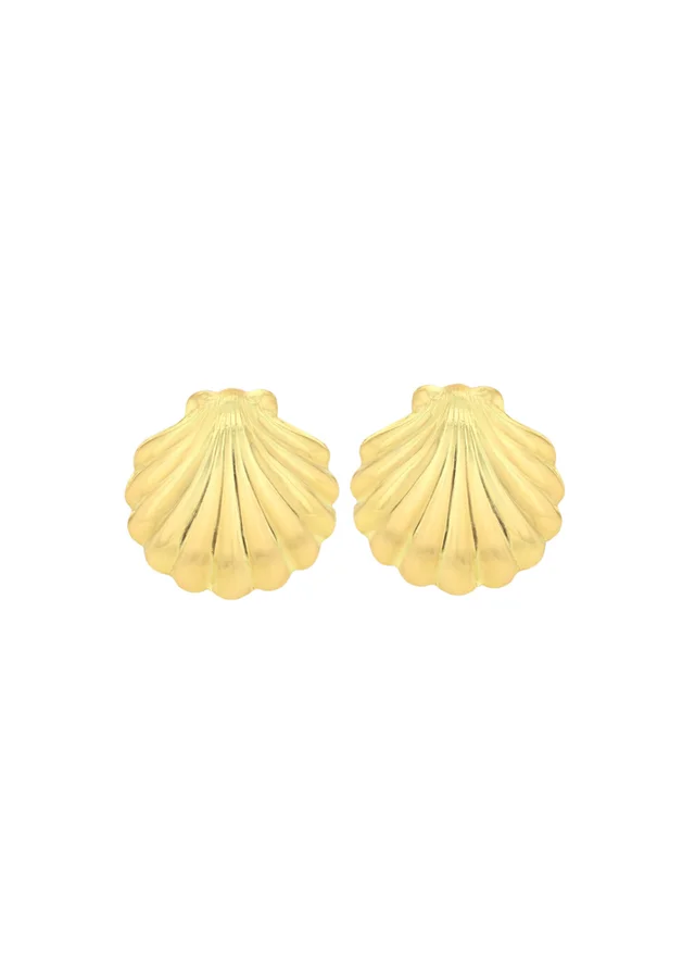 Golden Moments 9ct Yellow Gold Shell Stud Earrings