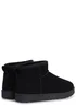 Linzi Ultra Mini Addy Black Faux Suede Faux Fur Lined Ultra Mini Ankle Boot - Size 6 Image 4