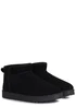 Linzi Ultra Mini Addy Black Faux Suede Faux Fur Lined Ultra Mini Ankle Boot - Size 6 Image 3