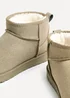Linzi Ultra Mini Addy Khaki Faux Suede Faux Fur Lined Ultra Mini Ankle Boot - Size 5 Image 5