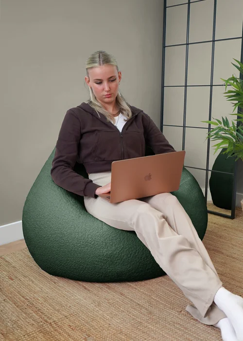 rucomfy Snug Slouchbag Dark Green Beanbag - One Size Image 2