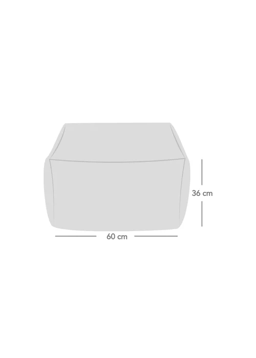 rucomfy Jumbo Cord Ottoman Slate Beanbag - One Size Image 4