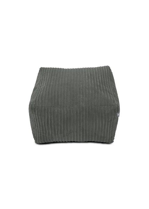 rucomfy Jumbo Cord Ottoman Slate Beanbag - One Size Image 3