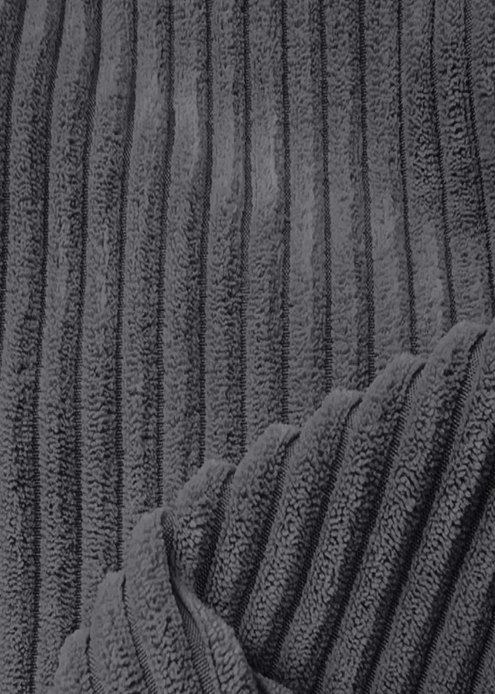 rucomfy Jumbo Cord Large Snuggle Chair Slate Beanbag - One Size Image 3