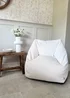 rucomfy Jumbo Cord Large Snuggle Chair Ivory Beanbag - One Size Image 3