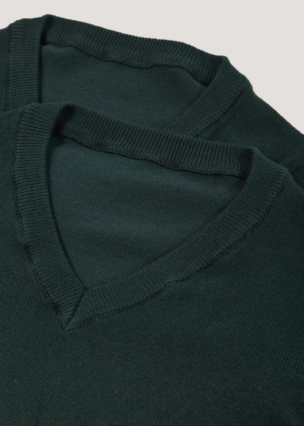 Kids 2 Pack Green V-Neck School Jumpers (3-13yrs) - Age 4 Years Image 2