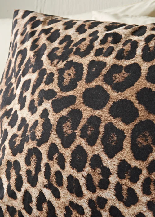 Brown Leopard Print Duvet Set - Single Image 2
