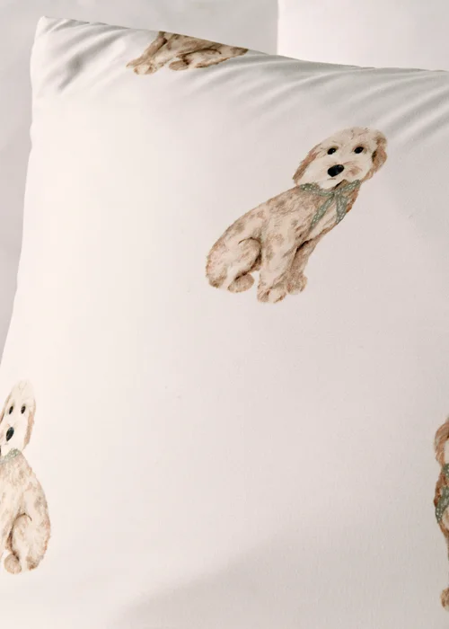 Cream Cockapoo Printed Duvet Set - Single Image 2