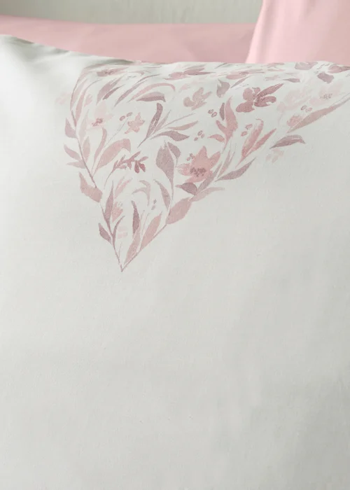 Pink Floral Heart Duvet Set - Single Image 2