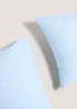2 Pack Blue Cotton Housewife Pillowcases Image 2