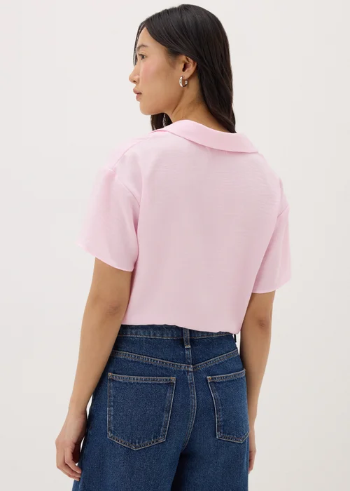 Pink Tie Front Shirt - Size 8 Image 3