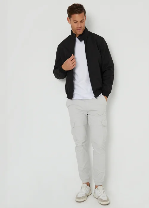 Threadbare Black Showerproof Harrington Style Jacket - XL Image 4