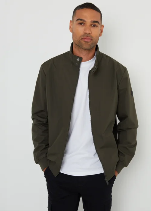 Threadbare Khaki Showerproof Harrington Style Jacket - S Image 1
