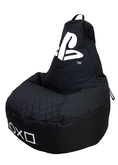 PlayStation High Back Black Lounging Gaming Bean Chair - One Size Image 5