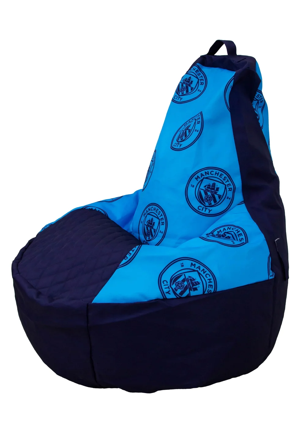 Manchester City High Back Blue Lounging Gaming Bean Chair - One Size Image 2