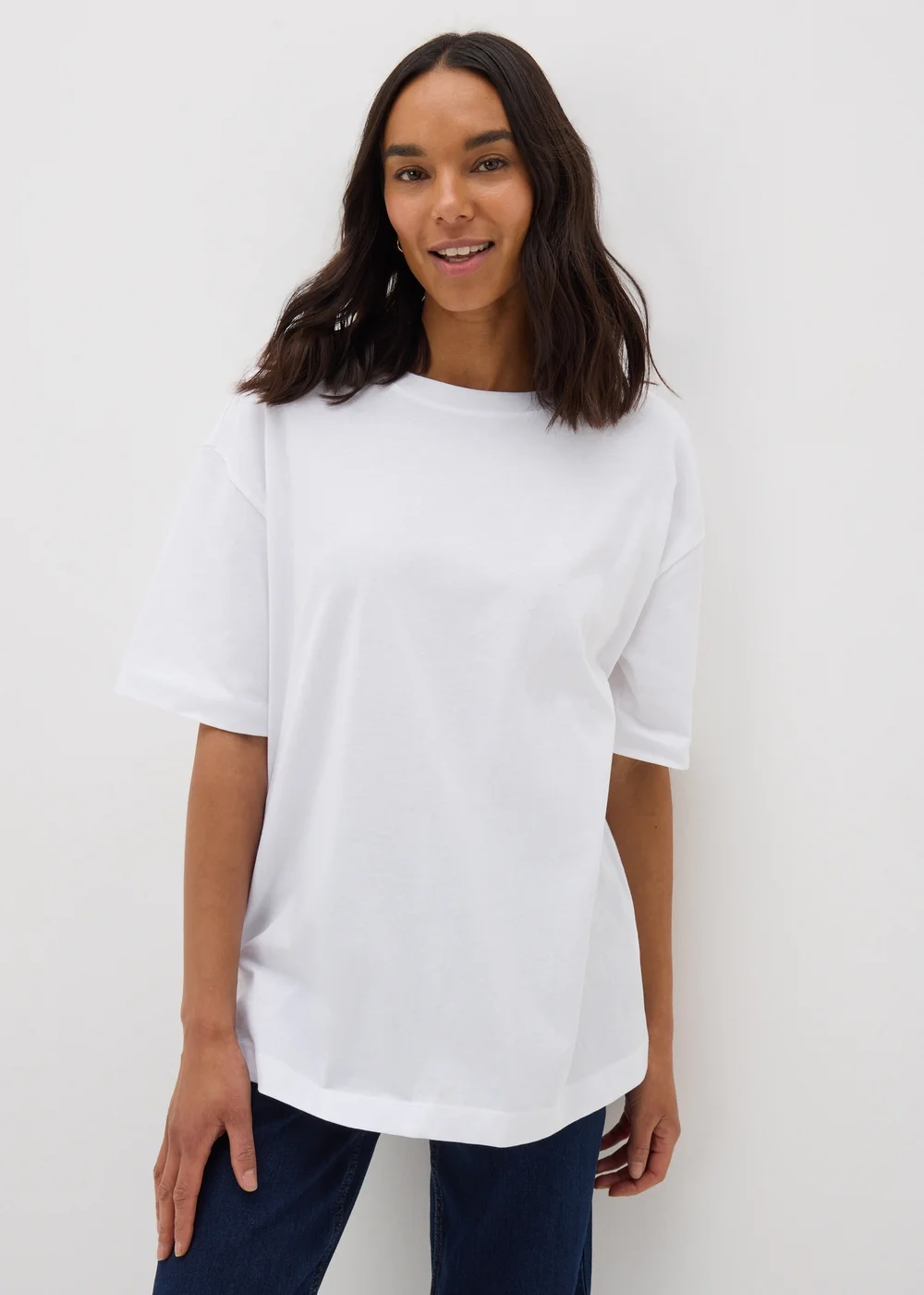 White Oversized T-Shirt - Small Image 1