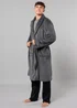 Tokyo Laundry Navy Plush Shawl Collar Dressing Gown - Large Image 1