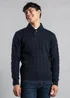 Tokyo Laundry Navy Shawl Neck Cable Knit Jumper - Large Image 1
