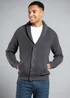 Tokyo Laundry Charcoal Shawl Neck Ribbed Cardigan - Small Image 1