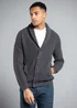Tokyo Laundry Charcoal Shawl Neck Ribbed Cardigan - Small Image 3