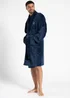 Tokyo Laundry Blue Plush Shawl Collar Dressing Gown - Medium Image 2