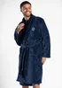 Tokyo Laundry Blue Plush Shawl Collar Dressing Gown - Medium Image 1