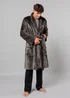 Tokyo Laundry Dark Grey Plush Shawl Collar Dressing Gown - Medium Image 4