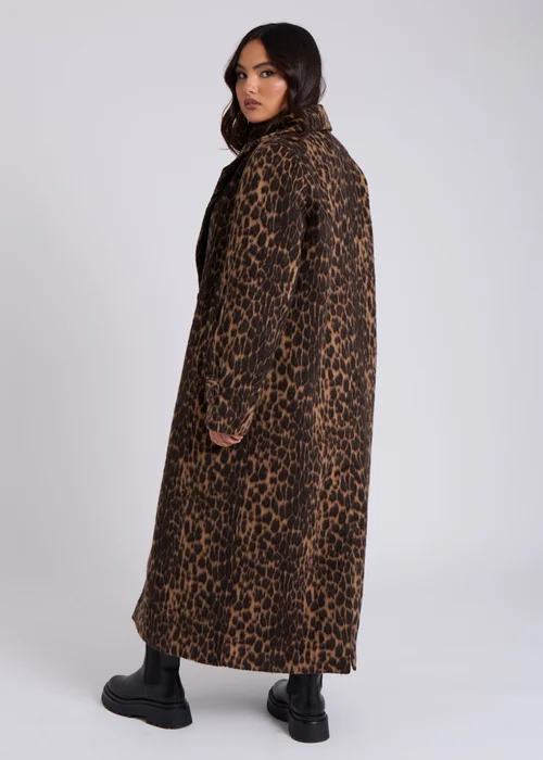 Urban Bliss Brown Leopard Print Formal Coat - 12 Image 2